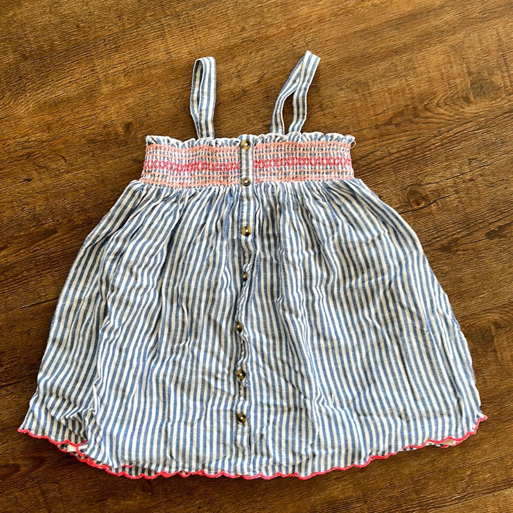 ✨ 5 for $25 ✨ Cat & Jack Toddler Girls Blue and White Stripe Sundress Sz 5T